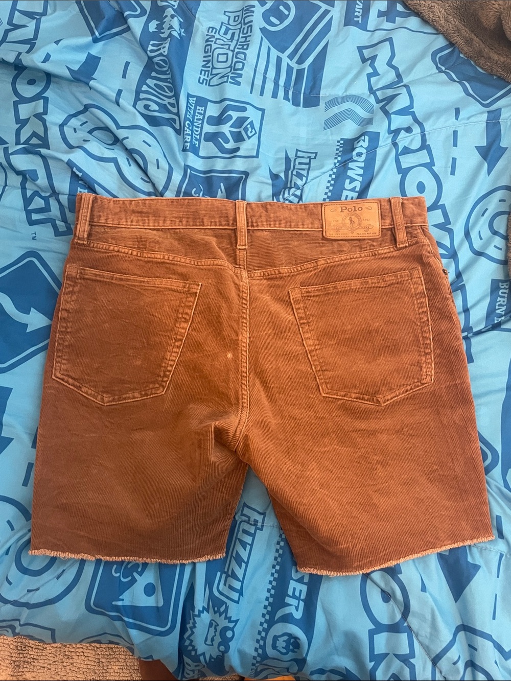 Polo by Ralph Lauren Brown Corduroy Flat-Front Men’s Shorts - Picture 2 of 2